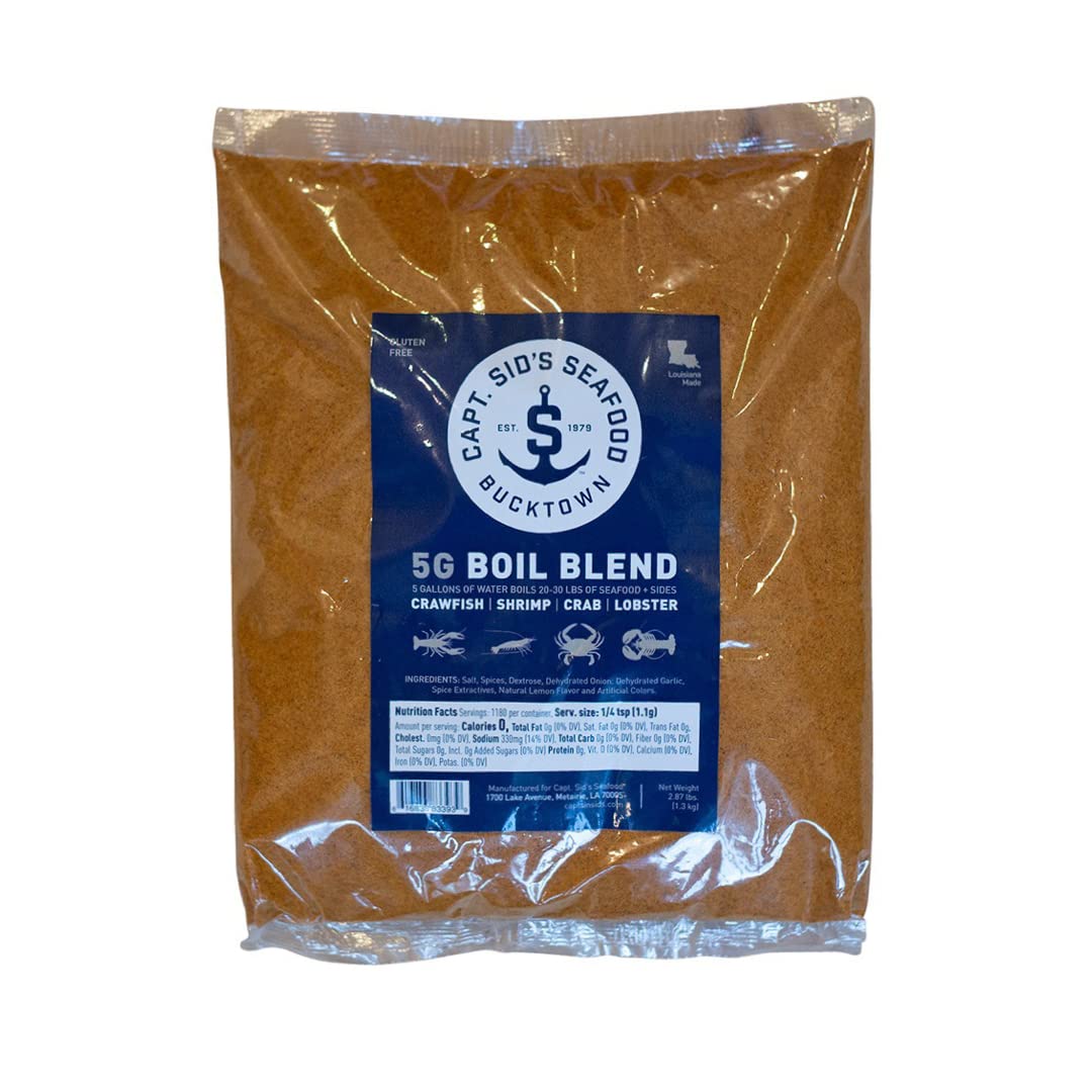 Captain Sid’s 5G Boil Blend for Seafood & Sides (Boils 20-30lbs) Easy Cooking Experience |87lbs