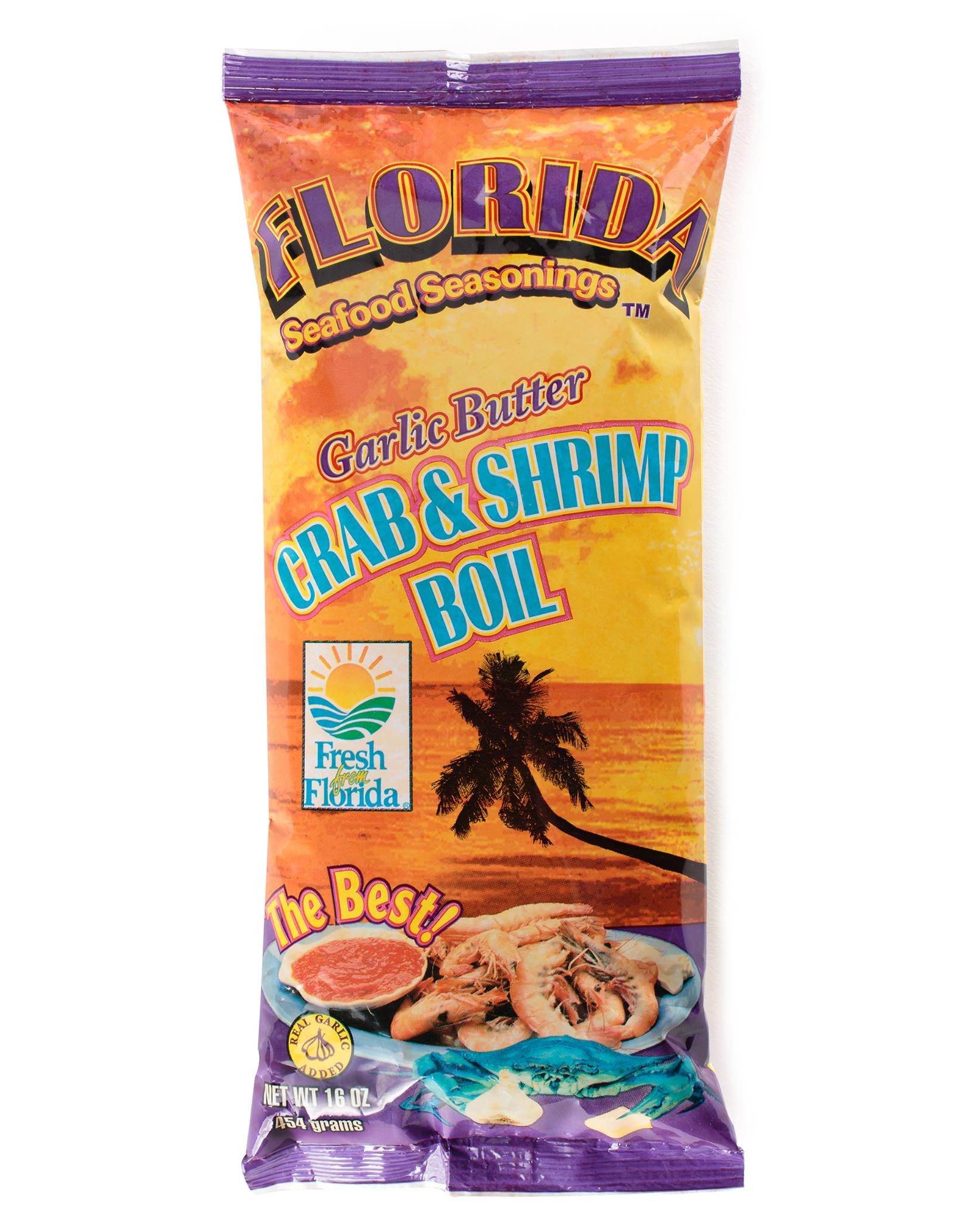 Florida Seafood Seasonings Crab Boil Seasoning - Garlic Butter Flavored - Crab & Shrimp Boil - 2 Pack x 1 lb(16 oz) - Ea